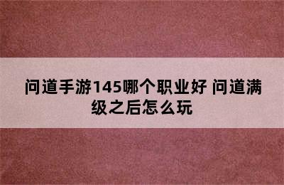 问道手游145哪个职业好 问道满级之后怎么玩